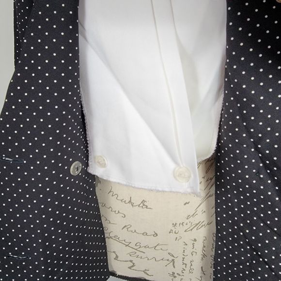 Greg Michael Vintage Women's Size 6 Polka Dot Blazer 4 Buttons - Picture 11 of 11